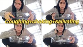 Cough+ excessive salivation + choking