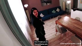 German Goth Babe Teased by