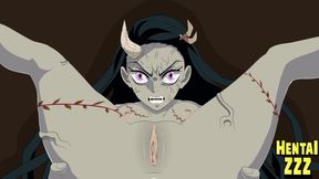 Demon Slayer | Nezuko Demon Form Deep Anal (hentai)