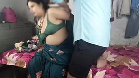 Brother-in-law made Bhabhi suck his cock in a closed room and then fucked her, (clear Hindi voice)