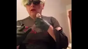 Nikki in Pink Lace: Teasing Tits Hot Smoke Play — Seductive Gay Fantasies 18+