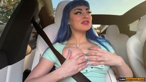 Creampie Sexy Horny Girl In Car After Date - Jewelz Blu - Luke Cooper