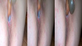 avec une belle collection je dilate la chatte pour que mon mec vienne profiter