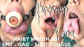 Wet & Messy Mouth JOI: Saliva-Drenched Hairy Goddess Commands Your Cum