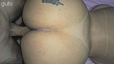 Rabuda BBW gostosa com marquinha rebolando no pau bem devagarinho..