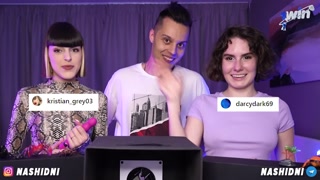 Challenge Youtube Show with Two Beauties - Can You Guess What They're Touching?