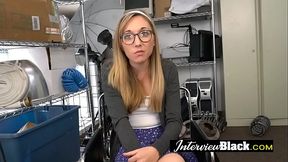 Fake interview ended up in hardcore interracial sex!