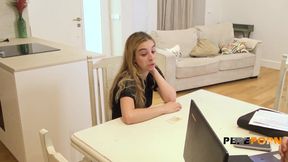Irina's first porn audition: Hot doggy-style action!