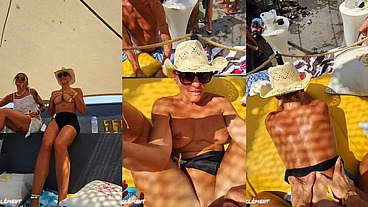 Journée au cap d'agde ! Plage nue et je me fais baiser devant tout le monde dans une pool party