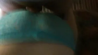 Amateur Crossdresser Gets Torn Panty Bareback Fuck and Cum