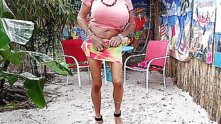 BEACH GURL 2 - Crossdresser CD Sissy Gurl modeling at beach motel