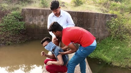 Hot Threesome Hardcore Young Gay Sex In The Forest Near  Philippines