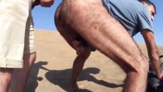 Bareback Outdoor Adventure With A Stranger On A Dune