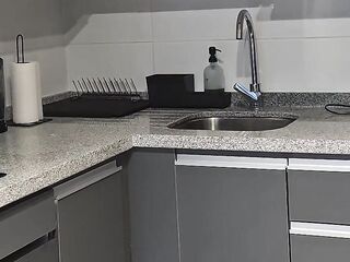 Seducido por Mi hawt madrastra gorda trasero grande en la cocina