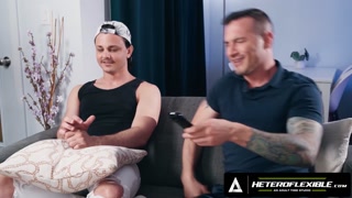 HETEROFLEXIBLE - Horny College Hunk Derek Kage Makes Excuses To Jerk Off With Babysitter Enzo Muller