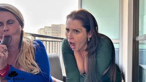 madrasta chama sua amiga para compartilhar o pau do seu enteado