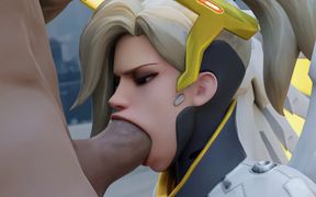 Mercy Overwatch - Sloppy Blowjob & Missionary Fuck (3d Animation)