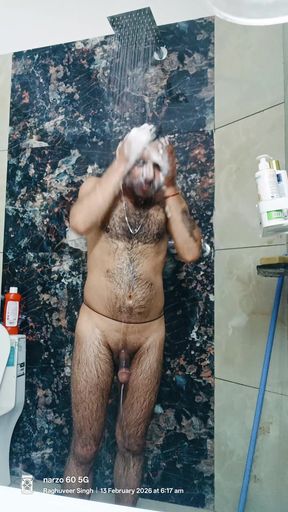 Enjoy morning bath and excercise with stepdaddy nude position