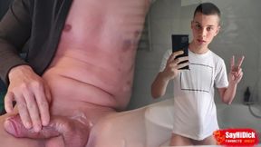 Homemade selfie and jummy white-hot jizm