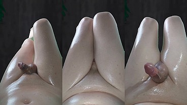 Oiled Cock Attractive Butt Pretty Thighs Slippery Skin Masturbating