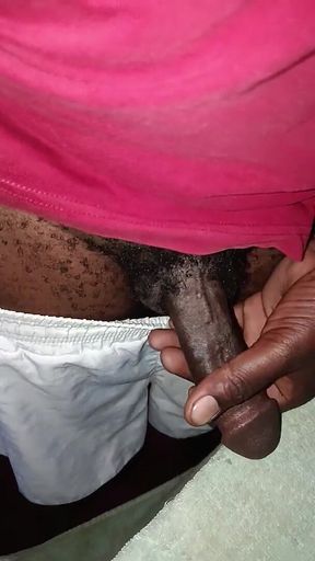 Early Morning African Hairy Man Hard Black Dick