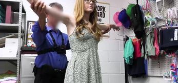 Amber Stark is brought to the backroom for questio