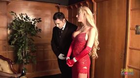 Her mission on finding her rabbit takes the blonde milf to an anal group sex session with brunettes