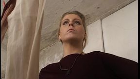 Blonde Babe's Wild Laundry Room Handjob and Orgasm