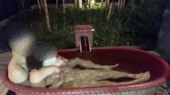 Muchimuschi's Hot Spring Bukkake Bonanza - Chubby Japanese Tits & Ass