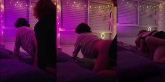 Trans lesbian wrecks her brother’s girlfriend moaning loud then sucking his dick on camera