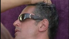 Sexy bitches eat pussies and get cunt banged outside before getting facial