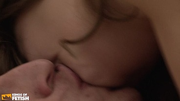 Tattooed gardener eats and bangs hard wet pussy of his busty boss on the bed