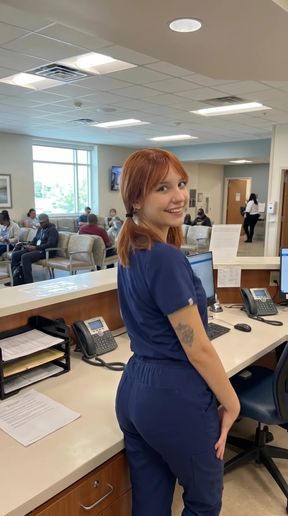 Nurse in office