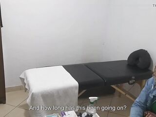 Real Doctor Examines the Patient's Rectal hole and Melons