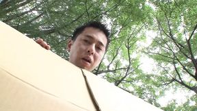 Young Asian gets lucky with hot babe, fucks her and swallows seed