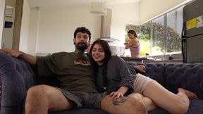 My stepdaughter fucks her stepdad hard while I neglect me