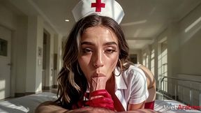 arab nurse knows how to squeeze out every drop of cum.[ai]