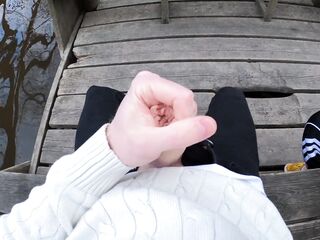 Caught while Finish me Off! Public Handjob by Cute Teen