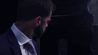 Boss bends down his employee and fucks him in the toilet