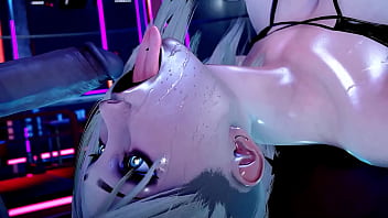 Blonde Gwen sucks and swallows at the club