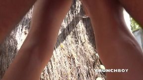 RIc fucked raw by straight ebony in exhib street