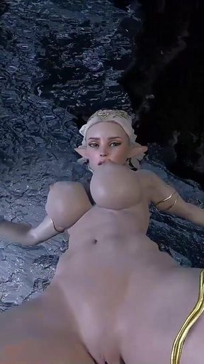 Sexy High Elf Has Sex in the Lake in POV