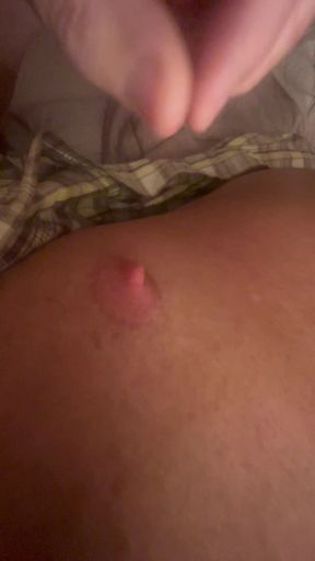 Lying naked in bed alone