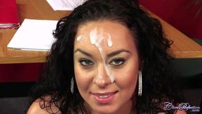 Hot MILF gets sticky facial breathtaking xxx clip