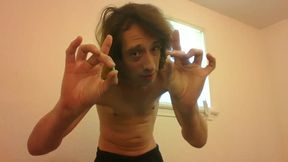 Topless Transgirl Taking Hormone Replacement Pills Almost a Year on Hrt