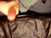 Cumming on Leather Jacket