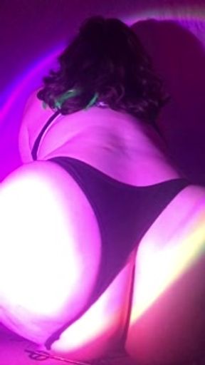 BBW rides dildo in thigh high socks