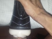 Pinoy First time using new fleshlight inside school bathroom creampie pt2