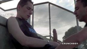 fucked in public football stadium