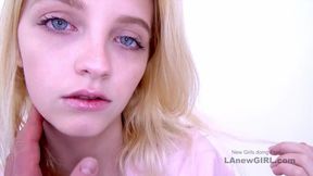 Sweet Blonde Teen gets fucked by the Producer